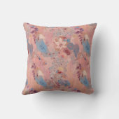 Colorful Flower Shape Throw Pillow Case クッション (裏面)