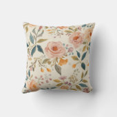 Colorful Flower Shape Throw Pillow Case クッション (裏面)