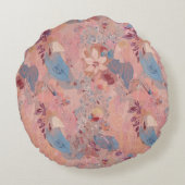 Colorful Flower Shape Throw Pillow Case ラウンドクッション (裏面)