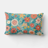 Colorful Flower Shape Throw Pillow Case ランバークッション (裏面)