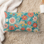 Colorful Flower Shape Throw Pillow Case ランバークッション (ブランケット)