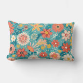 Colorful Flower Shape Throw Pillow Case ランバークッション (正面)