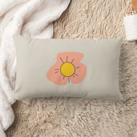 Colorful Flower Shape Throw Pillow Case ランバークッション (ブランケット)