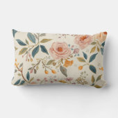 Colorful Flower Shape Throw Pillow Case ランバークッション (裏面)