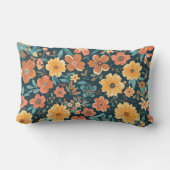 Colorful Flower Shape Throw Pillow Case ランバークッション (裏面)