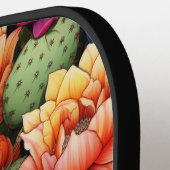 Colorful Flowering Cactus Personalized ピックルボールラケット (左詳細)
