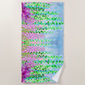 Colorful Flowers ビーチタオル (正面)