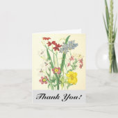 Colorful Flowers and Plants, "Thank You!" Postcard カード (正面)