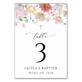 Colorful Flowers, Boho, Baptism Table Numbers テーブルナンバー (裏面)