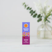 Colorful Flowers Cute Ladybug Babysitter スキニー名刺 (スタンド正面)