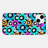 Colorful flowers daisies Blue Turquoise Purple  Case-Mate iPhoneケース (裏面 (横))