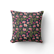 Colorful flowers-Floral pattern 22 - Throw Pillow