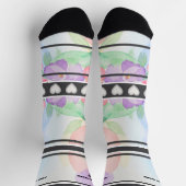 Colorful  Flowers - Name Number Socks ソックス (上部)