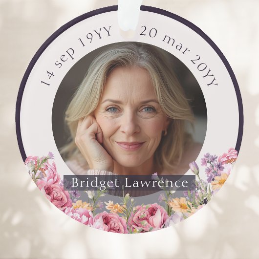 Colorful Flowers Pink Peonies Remembrance Memorial オーナメント