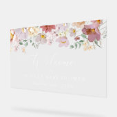 Colorful Flowers, Wildflowers, Baby Shower Welcome アクリルサイン (傾斜)
