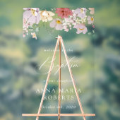 Colorful Flowers, Wildflowers, Baptism Welcome アクリルサイン (ニュートラル)