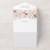 Colorful Flowers, Wildflowers, Boho, Baby Shower オールインワン招待状 (外側)