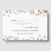 Colorful Flowers, Wildflowers, Boho, Baby Shower ゲストブック (正面)