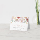 Colorful Flowers, Wildflowers, Boho, Baby Shower サンキューカード (正面)