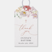 Colorful Flowers, Wildflowers, Boho, Baptism ギフトタグ (正面)