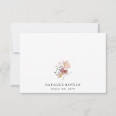 Colorful Flowers, Wildflowers, Boho, Baptism サンキューカード (裏面)