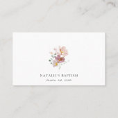 Colorful Flowers, Wildflowers, Boho, Baptism プレイスカード (裏面)