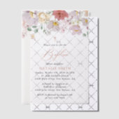 Colorful Flowers, Wildflowers, Boho, Baptism ベラム紙招待状 (オフセット (招待状))