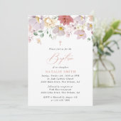 Colorful Flowers, Wildflowers, Boho, Baptism 招待状 (スタンド正面)