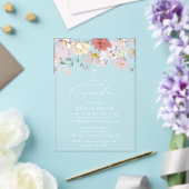 Colorful Flowers, Wildflowers, Boho, Confirmation アクリル招待状 (インサイチュ (ウェディング))