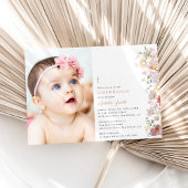 Colorful Flowers, Wildflowers, Boho, Confirmation 招待状