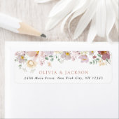 Colorful Flowers, Wildflowers, Boho, Wedding ラベル (インサイチュ)