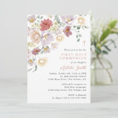 Colorful Flowers, Wildflowers, First Communion 招待状 (スタンド正面)