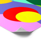 Colorful fluid circle abstract background ポスター (角)