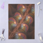 Colorful Fluorescent Abstract Trippy Brown Fractal 薄葉紙 (クラフト)