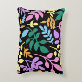 Colorful foliage in black background アクセントクッション (裏面(縦))