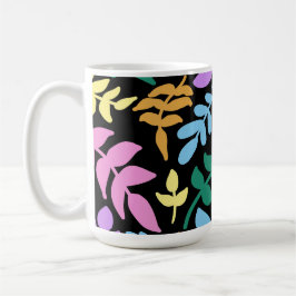 Colorful foliage in black background コーヒーマグカップ