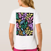 Colorful foliage in black background tシャツ (裏面)