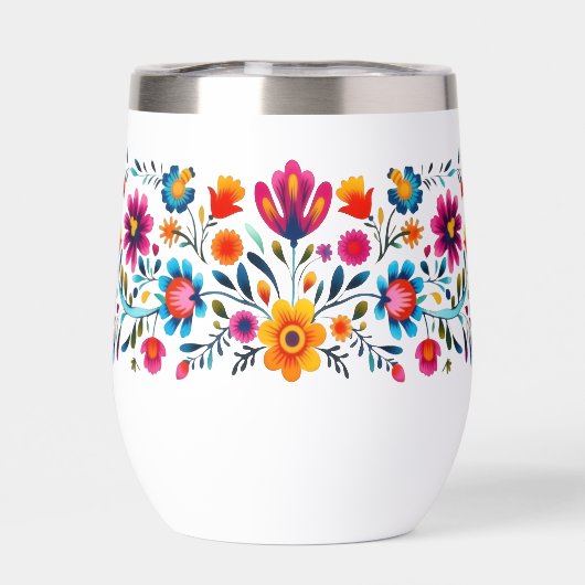 Colorful Folk Floral Tumbler (背面)