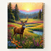 Colorful Forest Colors and Deer art ノートブック (裏面)
