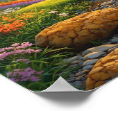 Colorful Forest Flowers Art ポスター (角)