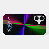 Colorful Four-Way Wave Geometric iPhone 16 Case 16ケース (裏面横)