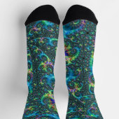 Colorful Fractal Crew Socks ソックス (上部)