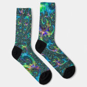 Colorful Fractal Crew Socks ソックス (右)