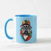 Colorful French Bulldog マグカップ (左)
