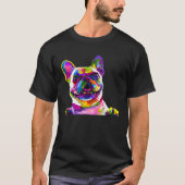 Colorful frenchie french bulldog owner tシャツ (正面)