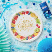 Colorful Fruit Party Paper Plates Set ペーパープレート (パーティー)
