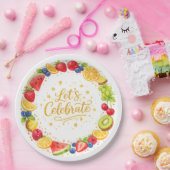 Colorful Fruit Party Paper Plates Set ペーパープレート (パーティー)