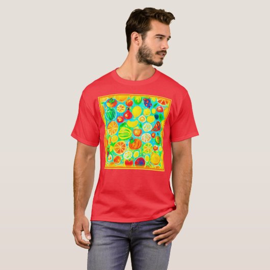 Colorful Fruit Pattern. Buy Now Tシャツ (正面フル)