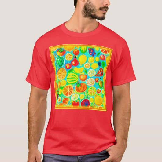 Colorful Fruit Pattern. Buy Now Tシャツ (正面)