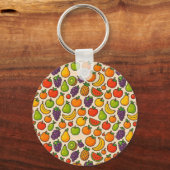 Colorful fruits patterned キーホルダー (正面)